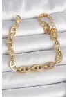 316L Çelik Gold Renk Zincir Model Kadın Bileklik