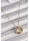 Altın  Zincir li Zirkon Taşlı Xoxo Model  Çelik Kolye