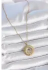 316L Çelik Gold Renk Zincir Zirkon Taşlı Nova Yıldız Model Kadın Kolye