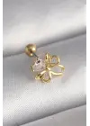 316L Çelik Gold Renk Zirkon Taş Detaylı Kurdele Model Tragus Piercing