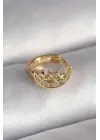 316L Çelik Gold Renk Zirkon Taşlı Ay Yıldız Model Tragus Piercing