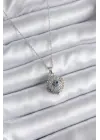  Altın  Zirkon Taşlı Göz Model  Çelik Kolye