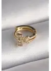 316L Çelik Gold Renk Zirkon Taşlı Kurdele Model Tragus Piercing