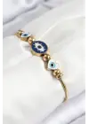 316L Çelik Göz Charm Model Gold Renk Kadın Bileklik