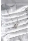  Gümüş  Bubble C Harf Model  Çelik Kolye
