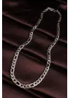 316L Çelik Gümüş Renk Ezme Zincirli Erkek Kolye