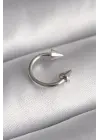 316L Çelik Gümüş Renk Halka Çivi Model Kadın Piercing