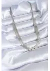  Gümüş  İtalyan Zincir Model  Çelik Kolye