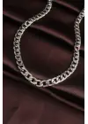 316L Çelik Gümüş Renk Kalın Zincirli Erkek Kolye