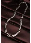 316L Çelik Gümüş Renk Kalın Zincirli Erkek Kolye