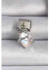 316L Çelik Gümüş Renk Kalp Figür Zirkon Taş Detay Nomination Charm
