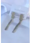 316L Çelik Gümüş Renk Sallantı Model Kadın Küpe