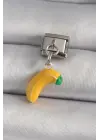 316L Çelik Gümüş Renk Sallantı Muz Model Nomination Charm
