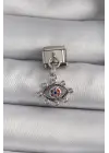 316L Çelik Gümüş Renk Zirkon Taşlı Göz Model Nomination Charm
