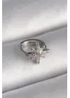 316L Çelik Gümüş Renk Zirkon Taşlı Kutup Yıldızı Model Tragus Piercing