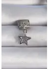 316L Çelik Gümüş Renk Zirkon Taşlı Yıldız Figür Nomination Charm