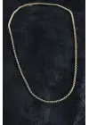 316L Çelik Örme Zincir Model Gold Renk Erkek Kolye