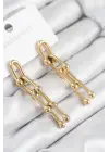 316L Çelik Sallantılı Tifany Model Gold Renk Kadın Küpe