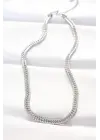  Silver  Balık Sırtı Zincir Çelik Kolye