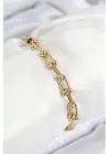 316L Çelik Tifany Zincir Model Gold Renk Kadın Bileklik