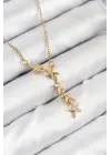 316L Çelik Yıldız Model Gold Renk Kadın Kolye