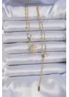  Zincir Altın  Zirkon Taşlı Kutup Yıldızı Çelik Kolye