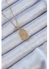  Zincir Altın  Zirkon Taşlı Kutup Yıldızlı Vintage Çelik Kolye