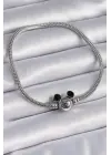316L Çelik Zincir Charm Model Kadın Bileklik