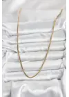 316L Çelik Zincir Gold Renk 60 cm Yılan Zincir Kadın Kolye