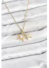 316L Çelik Zincir Gold Renk Deniz Yıldızı Model Zirkon Taşlı Kadın Kolye
