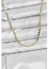 316L Çelik Zincir Gold Renk Ezme Zincir Model 65 cm Kadın Kolye