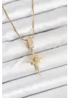 316L Çelik Zincir Gold Renk Kutup Yıldızı Kadın Kolye