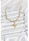 316L Çelik Zincir Gold Renk Kutup Yıldızı Model Kadın Kolye