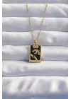  Zincir Altın  Sonsuzluk Detay Zirkon Taşlı Tarot Çelik Kolye