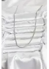 316L Çelik Zincir Gümüş Renk 60 cm Yılan Zincir Kadın Kolye