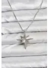 316L Çelik Zincir Gümüş Renk Kutup Yıldızı Model 60 cm Zincir Kadın Kolye