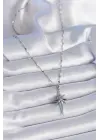 Zincir Gümüş  Kutup Yıldızı Model  Çelik Kolye