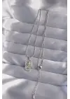  Zincir Gümüş  Lazer İşlemeli Göz Figürlü Tarot Çelik Kolye