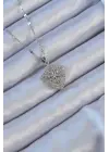  Zincir Gümüş  Zirkon Taşlı Kutup Yıldızı Çelik Kolye
