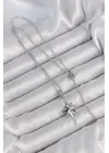  Zincir Gümüş  Zirkon Taşlı Kutup Yıldızı Çelik Kolye