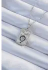  Zincir Gümüş  Zirkon Taşlı Minimal Papatya Figürlü Tarot Çelik Kolye