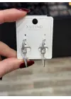 Xuping Çivi Model Çelik Küpe Gümüş