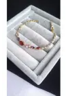 14K Vip Model Rose Renk Taşlı Bileklik