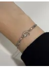 Yarım Ay Y2K Çelik Bileklik