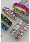 Renkli Zirkon Taşlı Swarovski Model Lastikli Bileklikler