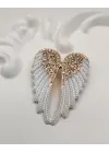Melek Kanadı Şeklinde Kadın Broş İğnesi