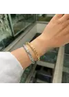 Güneş Kelepçe Bileklik Taşsız Gold ve Gümüş Seçenek