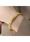 Güneş Kelepçe Bileklik Taşsız Gold ve Gümüş Seçenek