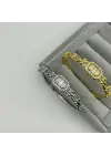 Baget Taşlı Tiffany Zincirli Ataç Kelepçe Bileklik