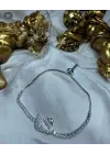 Su Yolu Taşlı Kuğu Bileklik Gümüş ve Altın Seçenekli